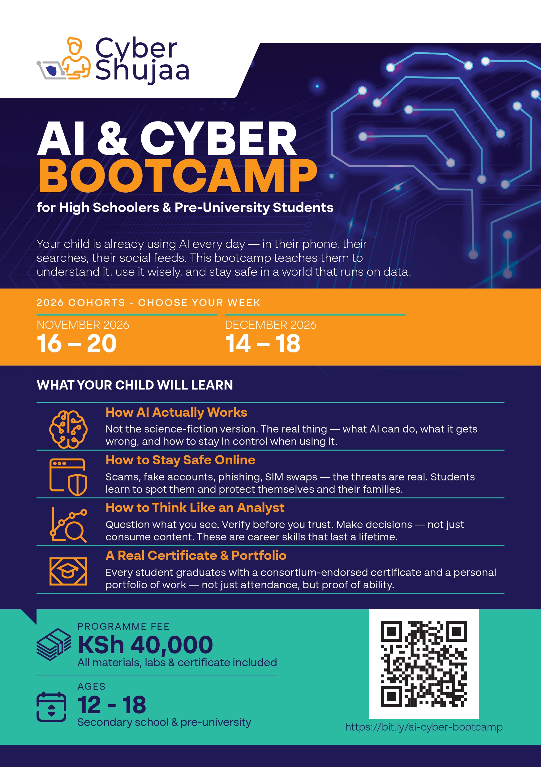 Cyber Shujaa AI & Cyber Skills
 Bootcamp