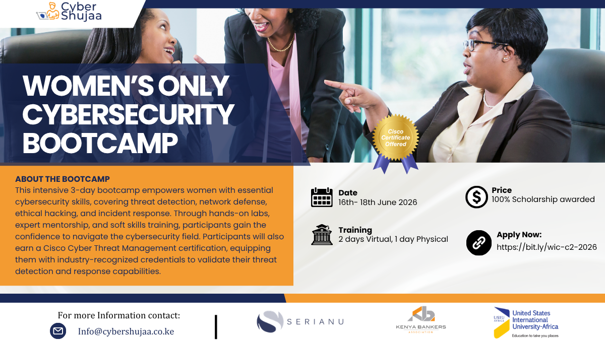 Women's Only
Cybersecurity Bootcamp